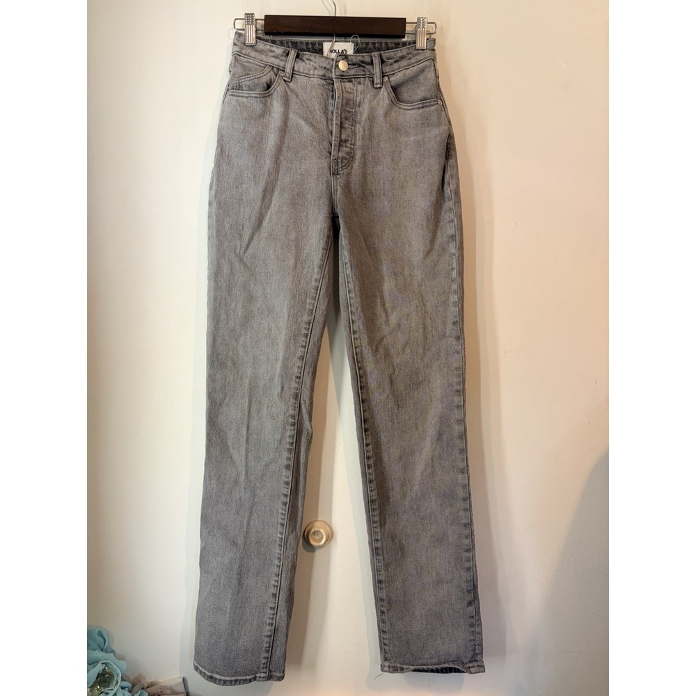 Rolla's Classic Straight Jeans Women's Size 24 High Rise Gray Wash Button Fly